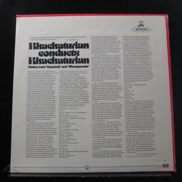 Khachaturian - Conducts Khachaturian LP New Sealed 60226 Mono Vinyl Record - Shuga Records