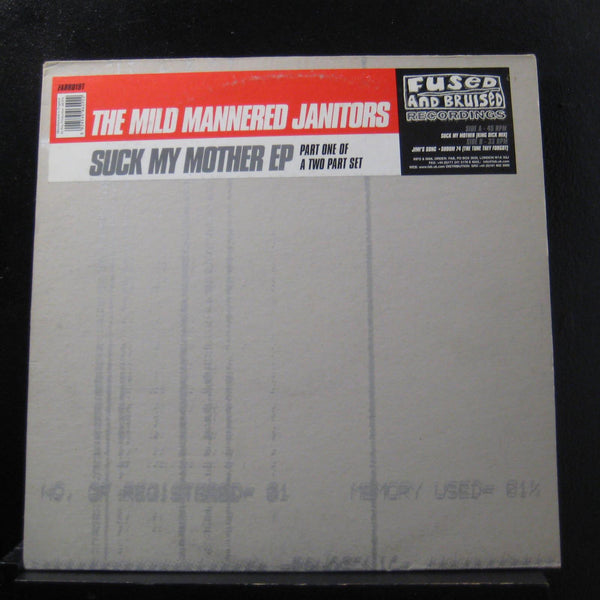 The Mild Mannered Janitors - Suck My Mother EP 12" Mint- FABR019T Vinyl Record - Shuga Records