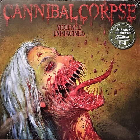 Cannibal Corpse ‎– Violence Unimagined - New LP Record 2021 Metal Blade Europe Import Dark Olive Vinyl & Numbered - Death Metal