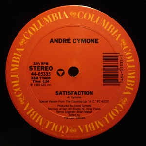 André Cymone ‎– Satisfaction - Mint- -12" Single Record - 1985 USA Columbia Vinyl - House