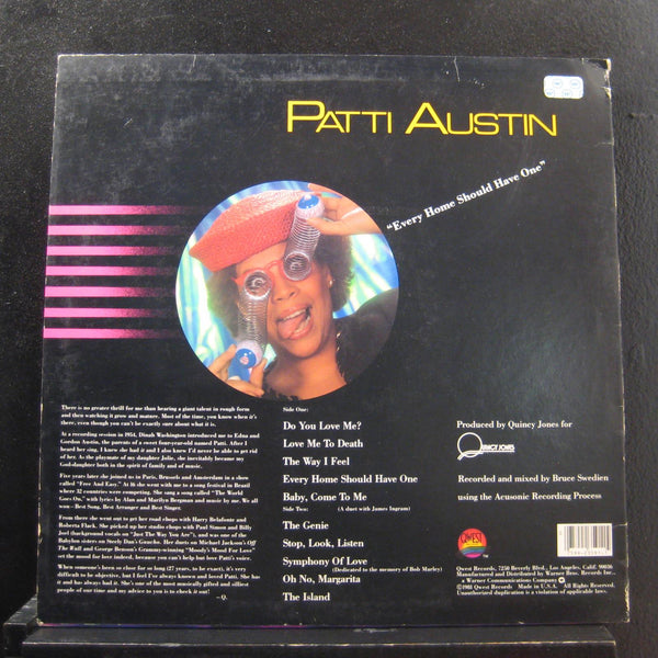 Quincy Jones Presents Patti Austin - Every Home Should Have One LP VG+ QWS 3591 - Shuga Records