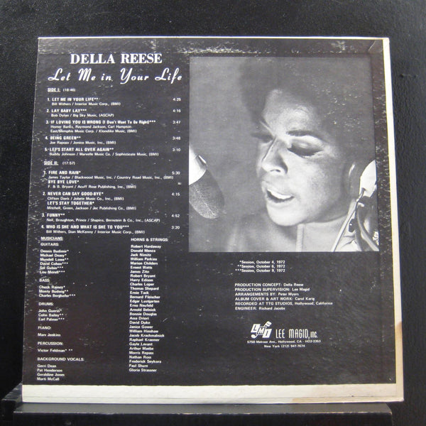 Della Reese - Let Me In Your Life LP Mint- LMI-1002 USA 1973 Vinyl Record - Shuga Records