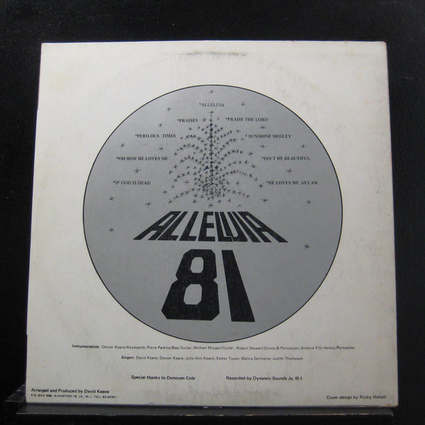 David Keane & The Sunshine Singers - Alleluia LP VG+ DK. LP 006 Private Jamaica - Shuga Records