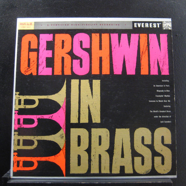 Jack Saunders - Gershwin In Brass LP VG+ LPBR 5047 Mono Belock Press Silver Back - Shuga Records