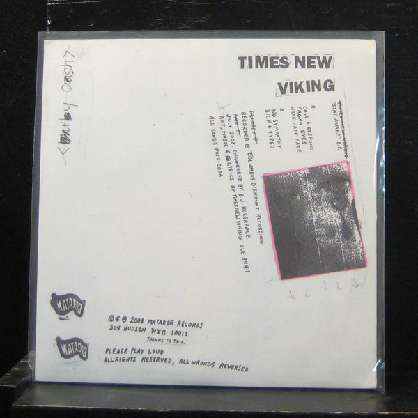 Times New Viking - Stay Awake EP 7" Mint- OLE 844-7 Vinyl 45 Matador - Shuga Records