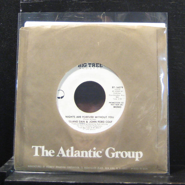 England Dan  - Nights Are Forever Without You 7" VG+ BT-16079 Vinyl 45 Promo - Shuga Records