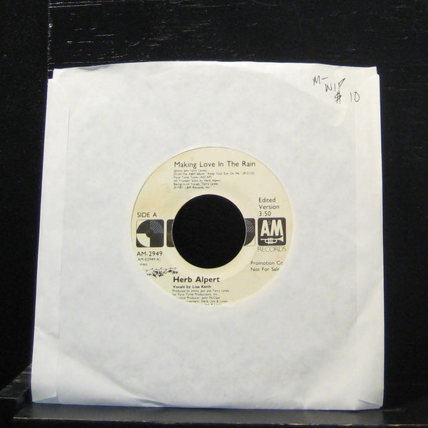 Herb Alpert - Making Love In The Rain 7" Mint- AM-2949 Vinyl 45 Promo - Shuga Records
