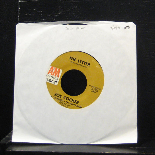 Joe Cocker - Space Captain / The Letter 7" VG+ 1174 Vinyl 45 A&M 1970 - Shuga Records