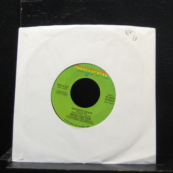Gene Cotton - Sunshine Roses / Mrs. Oliver 7" VG+ MS 137 Vinyl 45 - Shuga Records