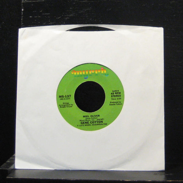 Gene Cotton - Sunshine Roses / Mrs. Oliver 7" VG+ MS 137 Vinyl 45 - Shuga Records
