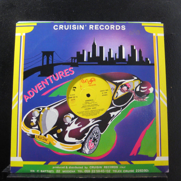 Cruisin' Gang - America 12" 45 RPM Mint- CRN 737 Italy 1985 Vinyl Record - Shuga Records