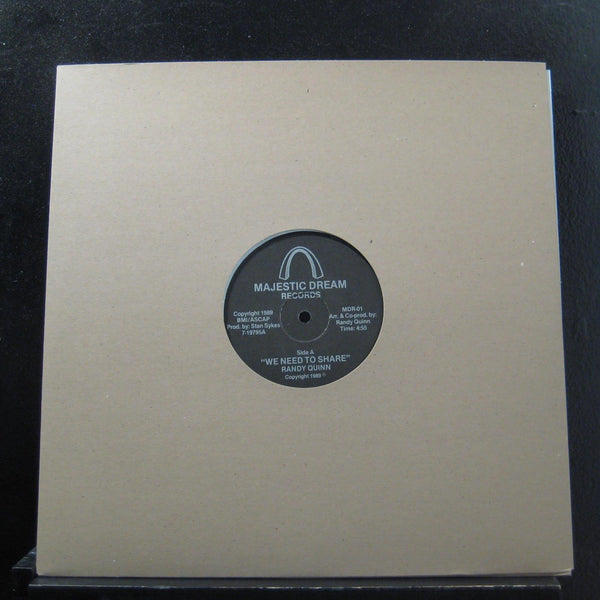 Randy Quinn - We Need To Share 12" VG+ MDR-01 Modern Soul Vinyl Record - Shuga Records