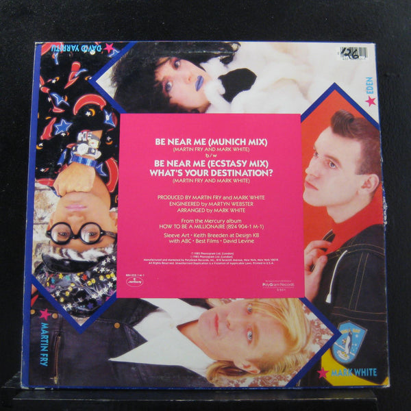 ABC - Be Near Me 12" Mint- 884 052-1 Mercury 1985 USA Vinyl Record - Shuga Records
