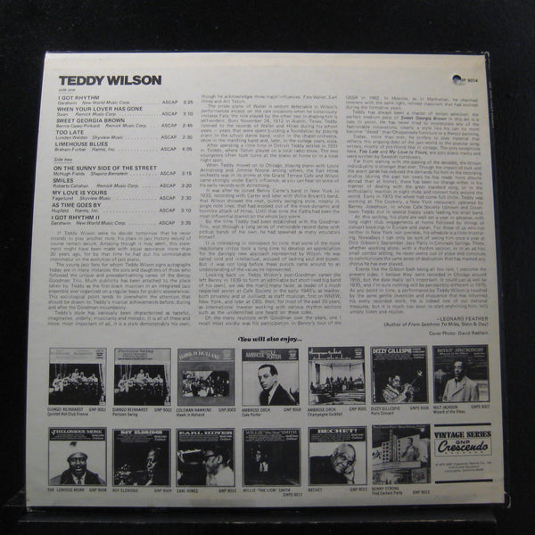 Teddy Wilson - I Got Rhythm LP VG+ GNP 9014 Mono 1980 USA Vinyl Record - Shuga Records
