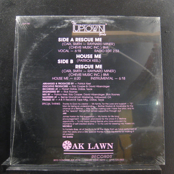 The Uptown Girls - Rescue Me 12" New Sealed OLR132 Oak Lawn 1988 Vinyl Record - Shuga Records