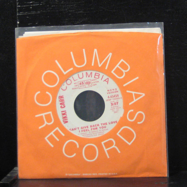 Vikki Carr - I Can't Give Back The Love I Feel For You 7" Mint- 4-45454 Promo 45 - Shuga Records