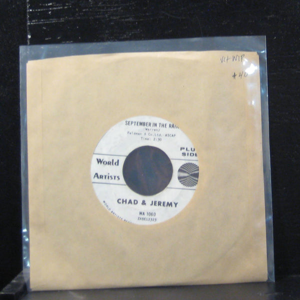 Chad Jeremy - September In The Rain / Only For The Young 7" VG+ WA 1060 Promo - Shuga Records