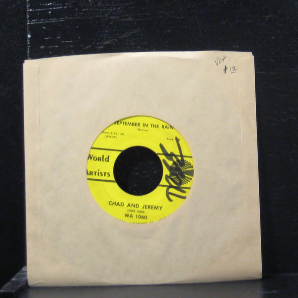 Chad Jeremy - September In The Rain / Only For The 7" VG+ WA 1060 Yellow Lbl 45 - Shuga Records