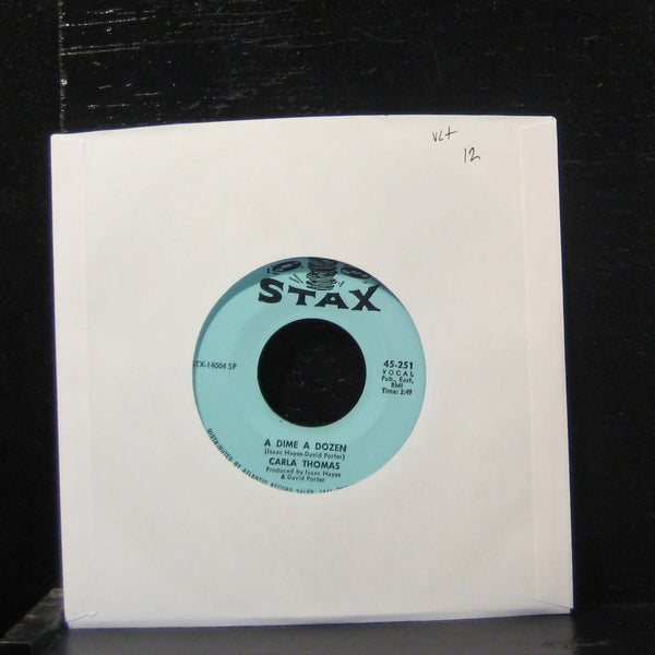 Carla Thomas-  A Dime A Dozen 7" VG+ 45-251 Stax 1968 USA Vinyl 45 - Shuga Records
