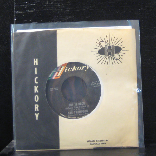 Sue Thompson - I Can't Help It / Put It Back 7" Mint- 45-P-1403 Hickory Vinyl 45 - Shuga Records