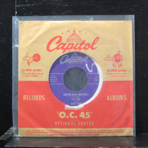 Les Paul And Mary Ford - Don'cha Hear Them Bells / The Kangaroo 7" VG+ F2614 - Shuga Records