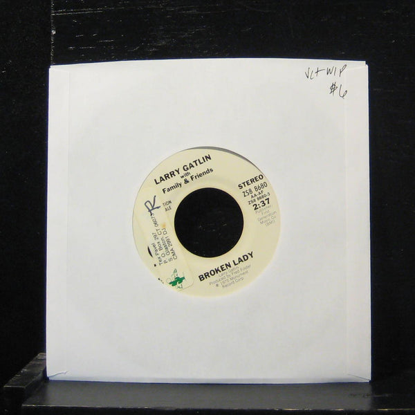 Larry Galtin - Broken Lady 7" VG+ ZS8 8680 White Promo 1975 USA Vinyl 45 - Shuga Records