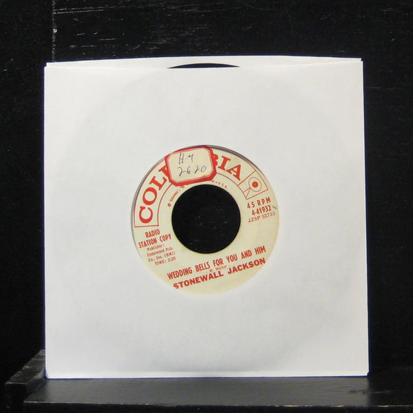 Stonewall Jackson - Greener Pastures / Wedding Bells 7" VG+ 4-41932 White Promo - Shuga Records