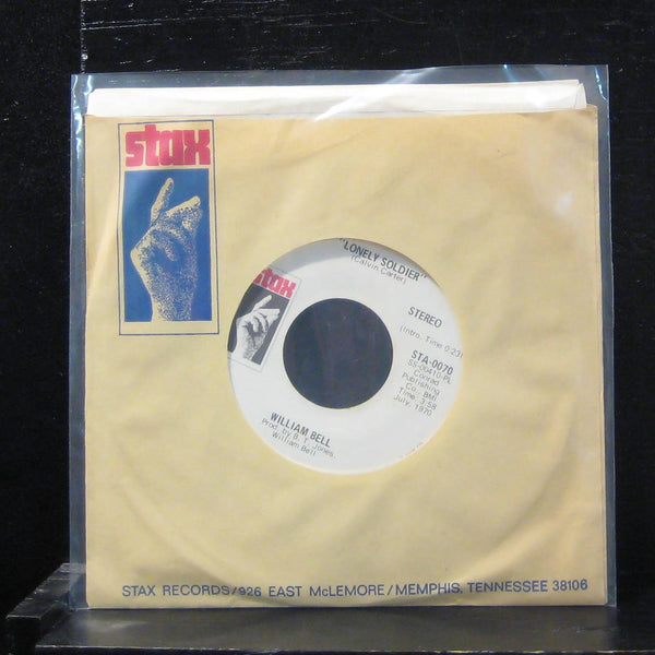 William Bell - Lonely Soldier 7" Mint- STA-0070 White Promo 1970 USA Vinyl 45 - Shuga Records