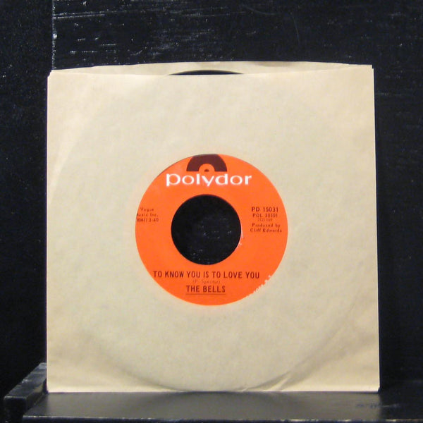 The Bells - For Better For Worse / To Know You Is To Love You 7" Mint- PD 15031 - Shuga Records