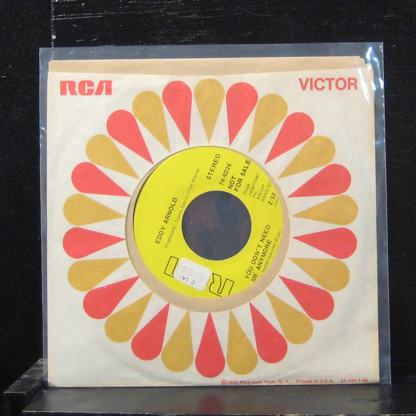 Eddy Arnold - You Fool / You Don't Need Me Anymore 7" Mint- 74-0226 Promo 45 - Shuga Records