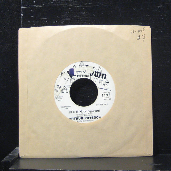 Arthur Prysock - Let It Be Me / Because 7" VG 1196 White Promo Vinyl 45 - Shuga Records