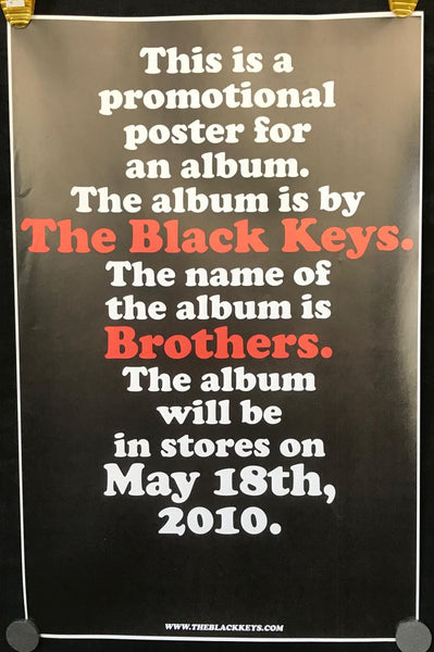 The Black Keys - Brothers 11" x 17" VG+ Promo Poster 2010 - Shuga Records