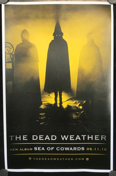 The Dead Weather - Sea Of Cowards 11" x 17" VG+ Promo Yellow Poster 2010 - Shuga Records