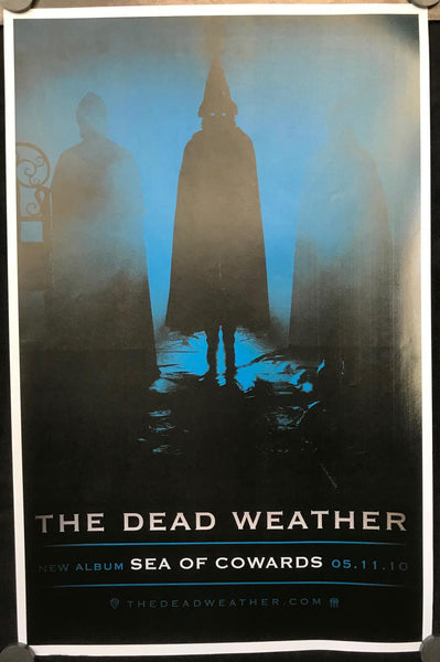 The Dead Weather - Sea Of Cowards 11" x 17" VG+ Promo Blue Poster 2010 - Shuga Records
