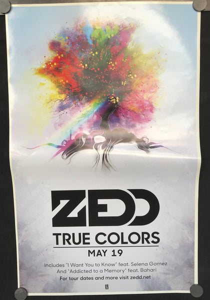 Zedd - True Colors 14" x 22" VG+Promo Poster Signed - Shuga Records
