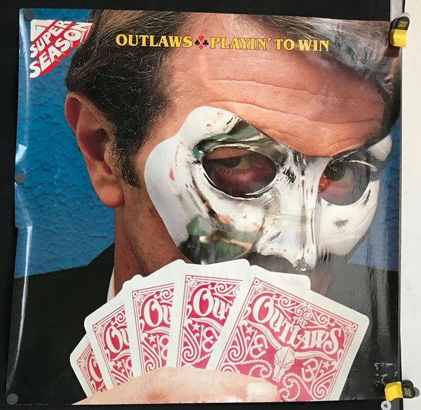 Outlaws - Playin' To Win 36.875" x 36.875" 1980 Promo Poster - Shuga Records