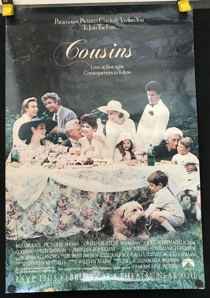 Cousins 26.75" x 39.5" VG 1989 one sheet Movie Poster - Shuga Records
