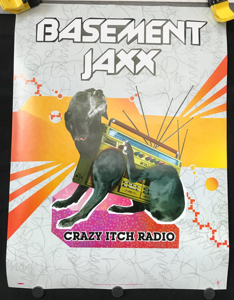 Basement Jaxx - Crazy Itch Radio 17.9375" x 23.9375" VG+ 2006 Promo Poster - Shuga Records