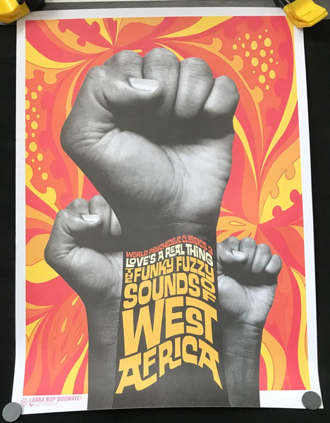 Funky Fuzzy Sounds Of West Africa - Love's A Real Thing 16" x 22" VG+ Poster - Shuga Records