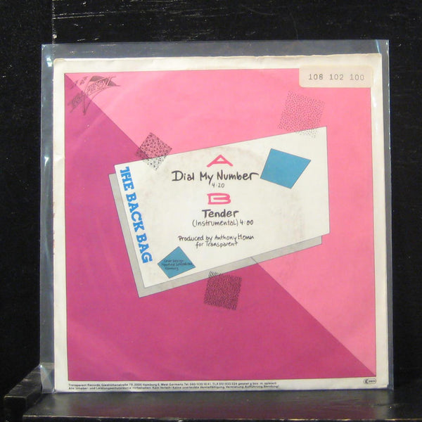 The Back Bag - Dial My Number 7" VG+ 8000 2006-5 Germany Alt Sleeve Cover Vinyl - Shuga Records
