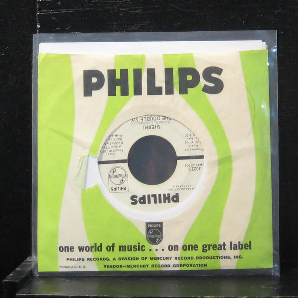 The Double Six - Lonely Ave / Sherri 7" VG- 40220 White Promo Vinyl 45 - Shuga Records