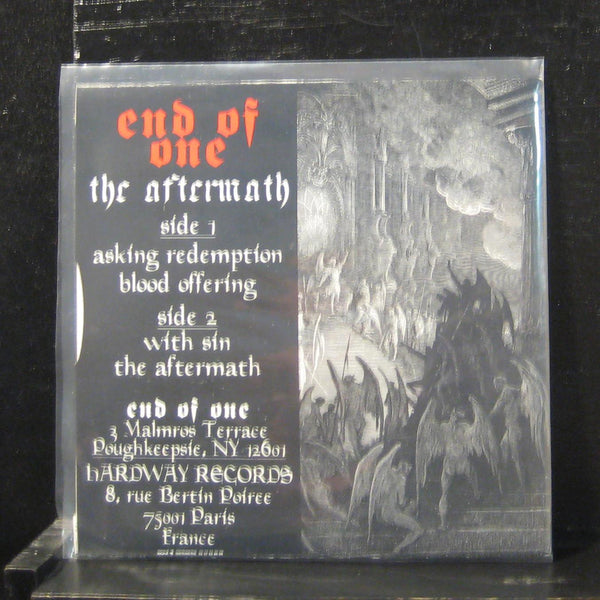 End Of One - The Aftermath 7" Mint- HR 05 Red Clear Color Vinyl 45 - Shuga Records