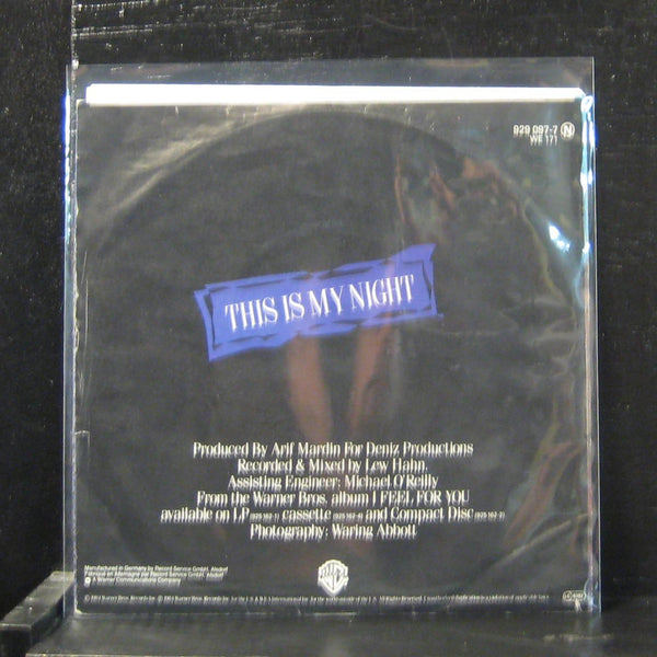 Chaka Khan - This is My Night 7" VG+ 929 097-7 Germany 1984 Vinyl 45 - Shuga Records