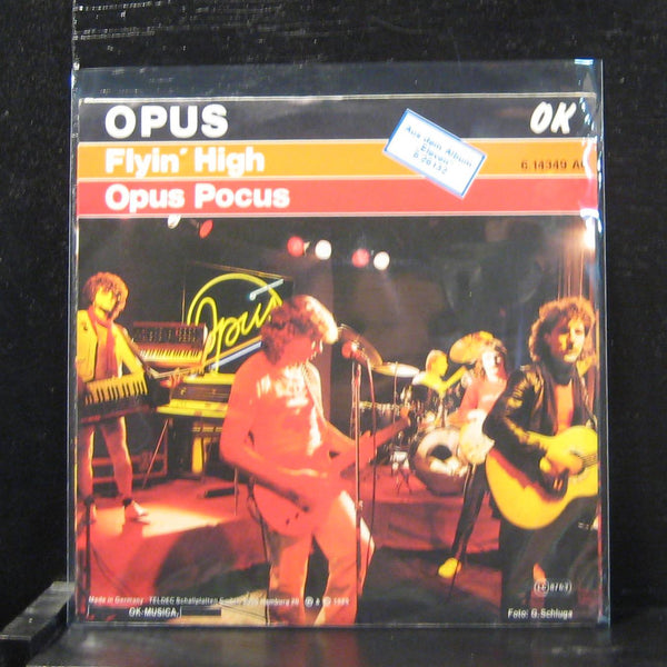 Opus - Flyin' High / Opus Pocus 7" VG+ 6.14349 AC Germany 1985 Vinyl 45 - Shuga Records