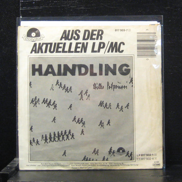 Haindling - Lang Scho Nimmer G'Sehn / Schurzenjager 7" VG 817 503-7 Vinyl 45 - Shuga Records
