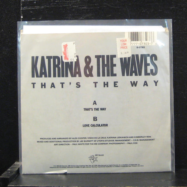 Katrina And The Waves - That's The Way / Love Calculator 7" Mint- B-07303 Vinyl - Shuga Records