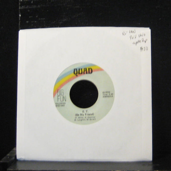 Quad - E.T. (Be My Friend) 7" VG- 208055X Private Ohio Synth Pop Vinyl 45 - Shuga Records