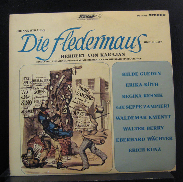 Strauss, Gden, Kth, Kmentt, Karajan - Die Fledermaus LP Mint- OS.25923 UK Ffrr - Shuga Records