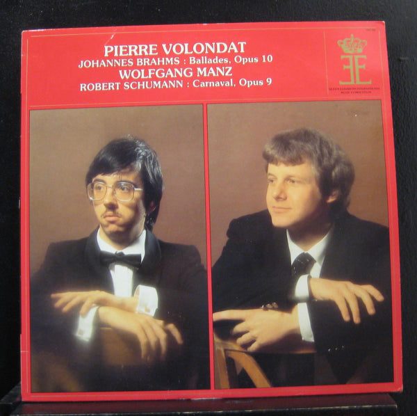 Volondat, Wolgang Manz - Brahms Ballades / Schumann Carnaval LP Mint- 1980 066 - Shuga Records