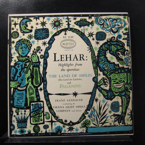 Franz Sandauer - Lehar: Highlights Land Of Smiles / Paganini LP VG+ LC 3130 1st - Shuga Records